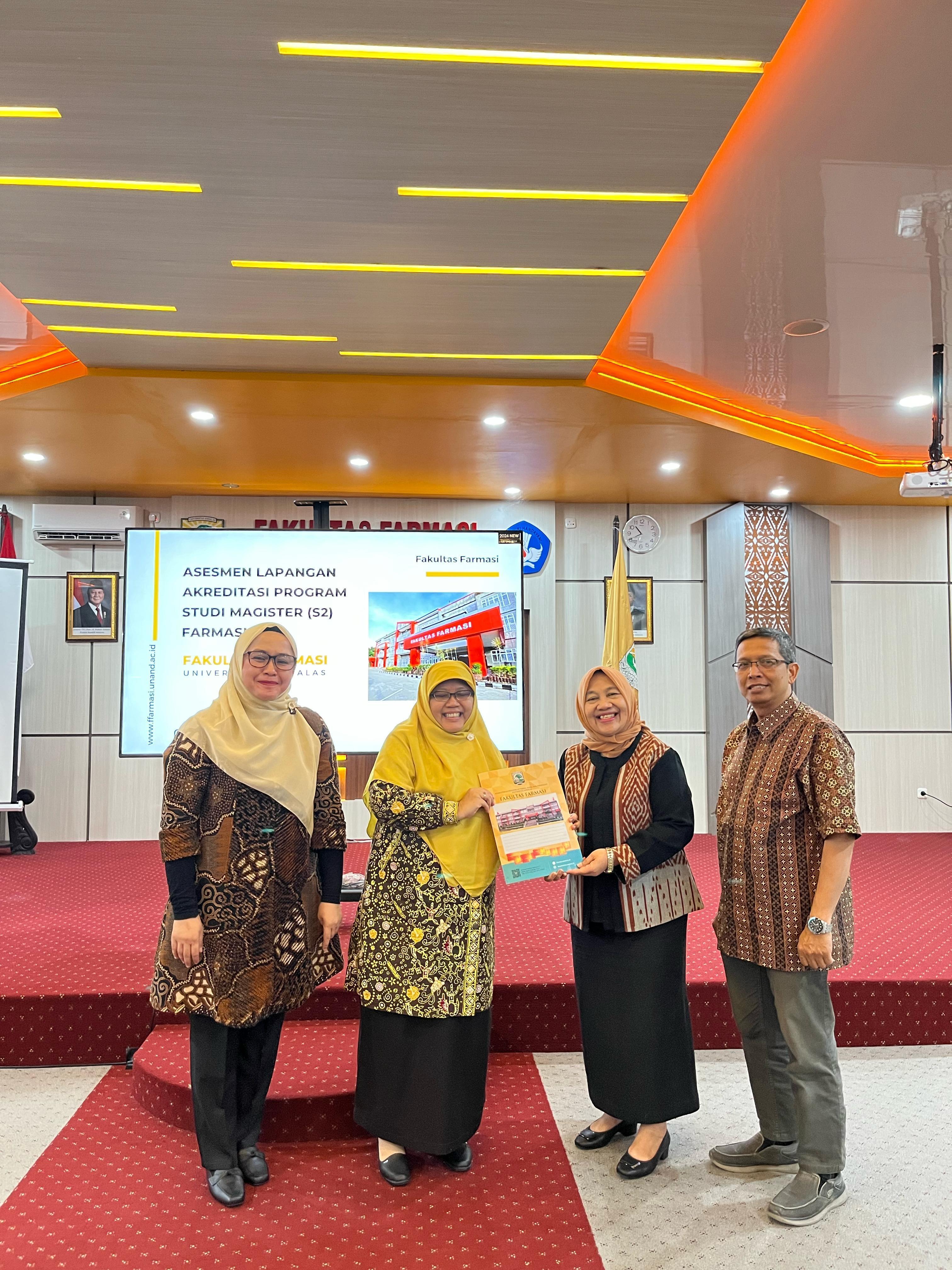 Assesment Lapangan Akreditasi Prodi S2 Fakultas Farmasi Universitas Andalas